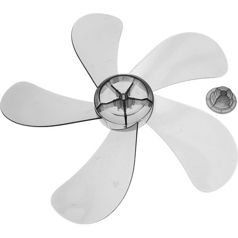 Pales de Ventilateur en Plastique Gris 38CM 5 Lames Universelles pour Ventilateur sur Pied Table Accessoires de Remplacement Silencieux pour Usage (1/5)