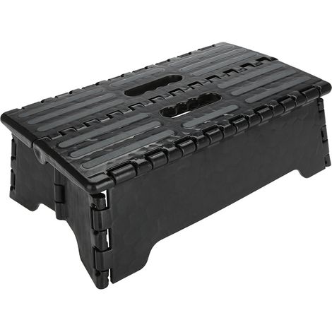 Marchepied Pliable Portable Noir, Escabeau Léger pour Personnes Âgées, Femmes Enceintes, Salle de Bain, Voyage, Usage Domestique (1/5)