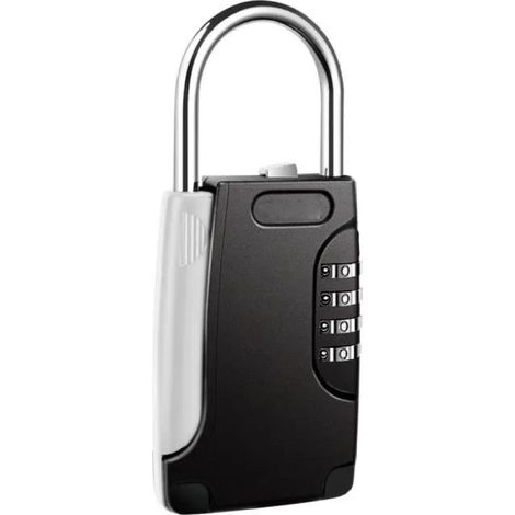 Boîte à clés avec Anse,Organiseur de clés - Portable - Pour 5 clés - Avec combinaison à 4 chiffres - Noir (1/5)