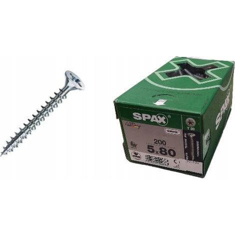 Spax Tornillos Universales Metálicos Ø5x80 mm Caja 200 uds