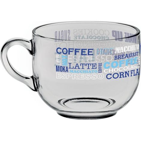 Set 6 Tazze Tazzoni Latte Colazione Breakfast Writings 700 cc Cerve (1/2)