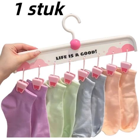 Pince à chaussettes rose en forme de griffe de chat étendoir à linge multi pinces antidérapant pour sous vêtements et petits vêtements (1/5)