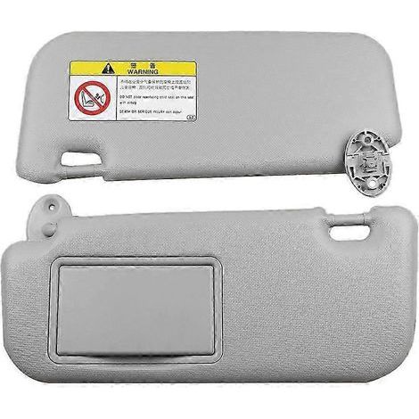 Sonnenblende für Autos der Modelle 2014, 2015, 2016 und 2017, Teilenummern 74320-02B21 und 74310-02K91, mit Spiegel, Autozubehör, grau. (1/5)