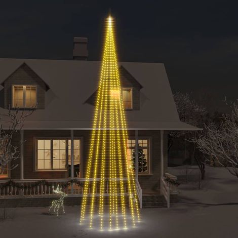 LED-Weihnachtsbaum für Fahnenmast Warmweiß 1134 LEDs 800 cm