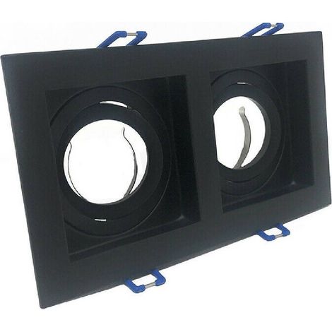 Portafaretto Incasso Orientabile Dopple For Two Faretti Per Controsoffitia P24 Noir (1/3)