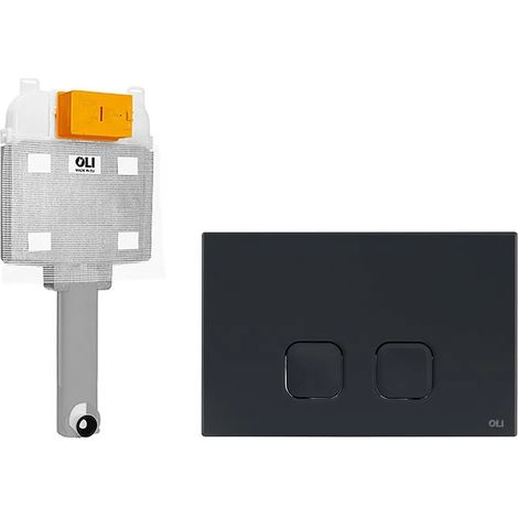 Cassetta da incasso OLI74 Plus doppio scarico con placca nera opaca soft touch (1/5)