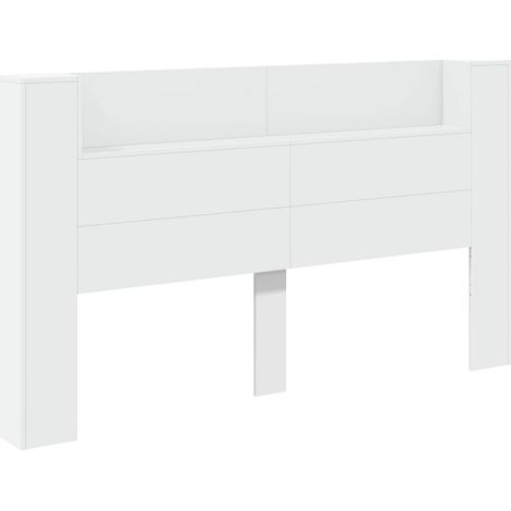 Maison Exclusive - Testiera letto con mobile e LED Bianco 180 x 16,5 x 103,5 cm