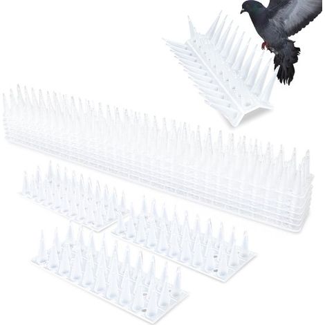2,58 m di dissuasori per piccioni in plastica trasparente – Set anti-piccioni e anti-gatti per balcone e giardino (1/2)