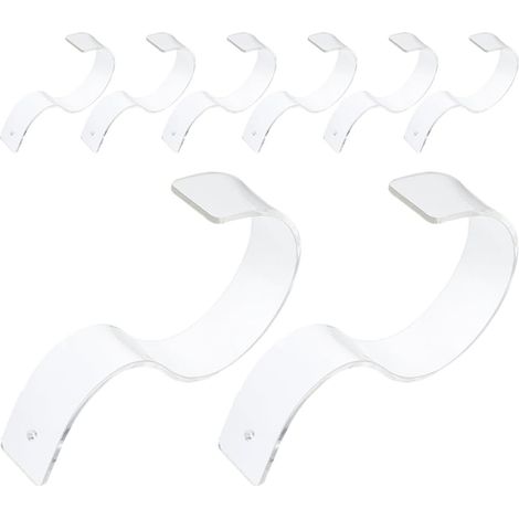 Acryl-Gürtelständer – 8er-Set – Transparentes, gebogenes Design – Ordnungsfreundliche, kratzfeste Aufbewahrung – Für Geschäfte und Zuhause – 16 x 10,5 x 3 cm (1/5)