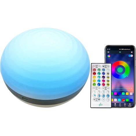 Bluetooth-fähige LED-Schreibtischlampe mit 16 Millionen Farben, Timer (30/60/90/120 Min.), einstellbarer Helligkeit/Geschwindigkeit (1/5)