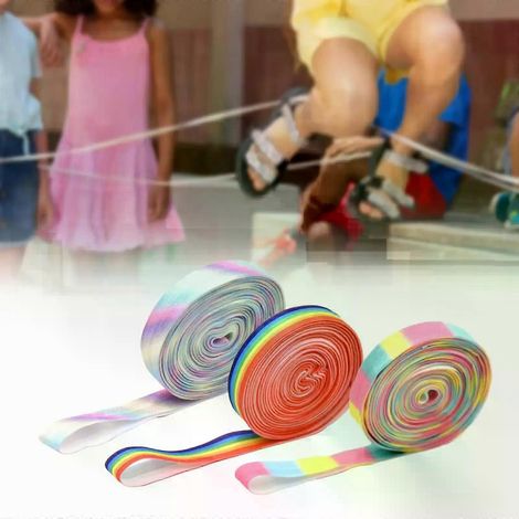 Elastisches chinesisches Springseil, 300 cm lang, Mädchen-Gruppenspringseil, Springseil für Spiele, Partygeschenke, Indoor-Sport (1/4)