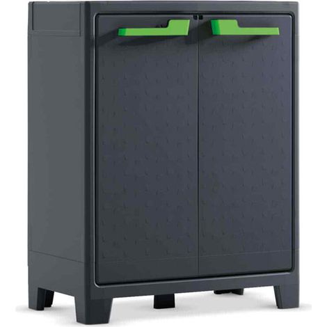 armadio basso keter "moby" in resina grafite 80x44x100 cm (1/10)