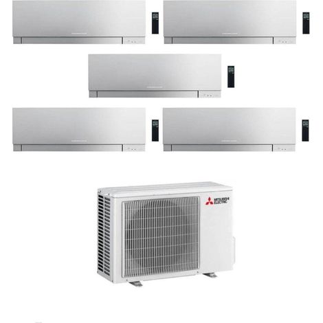 Climatiseur Mitsubishi Penta Split Kirigamine Zen MSZ-EF Argent 9+12+12+12+12 avec MXZ-5F102VF Inverter R-32 Wi-Fi Classe A++