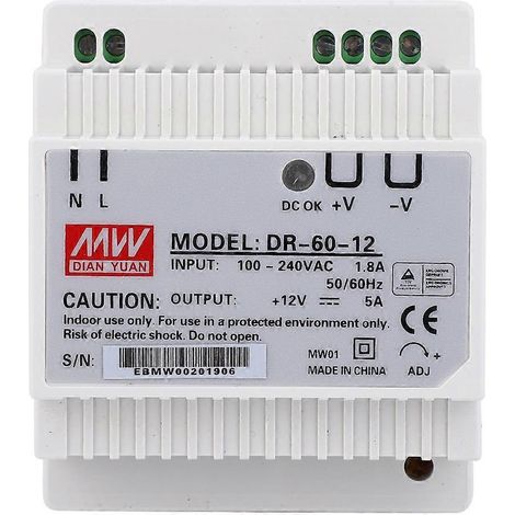 DR-60-12 Netzteil, hochpräzise, PWM-Ausgang, DIN-Schiene, 60 W (1/4)