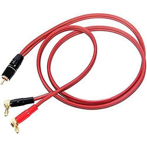 Câble d'enceinte avec fiche banane vers RCA, 2Banana 4N OFC Câble d'enceinte HiFi 2M-- (1/5)