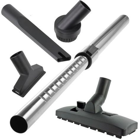 1 Teleskoprohr – Staubsauger-Zubehörset – 32-mm-Anschluss – 56–94 cm Verlängerung – Für Böden und Textilien – Schwarz (1/5)