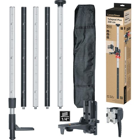 Draper 32179 Laserliner 090.122E TelePod Plus Telescopic Tripod, 330cm