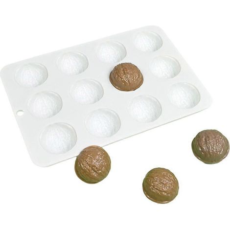 Moules à friandises en silicone à 12 cavités en forme de noix pour biscuits au chocolat et bombes énergétiques (1/5)