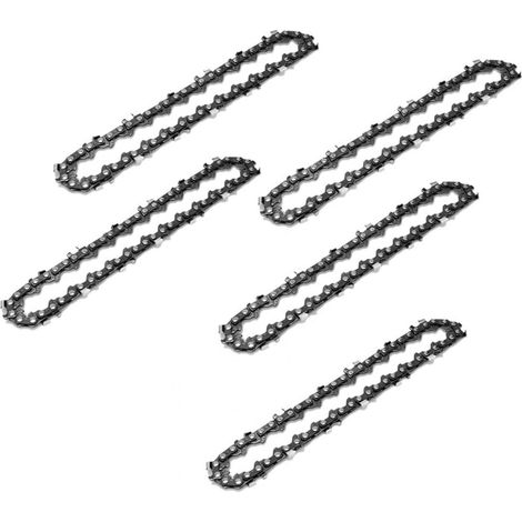 Chaine Tronconneuse - 8 Pouces - 45 Maillons - Pas De Dent 1/4 Pouce - Ecartement 0,043 Pouces - Pour Mini Tronconneuse A Batterie - 5 Unites (1/5)