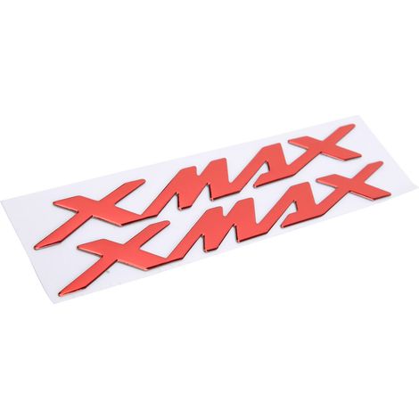 Paire d'autocollants 3D emblèmes pour moto XMAX 125 250 400 (rouge) (1/5)