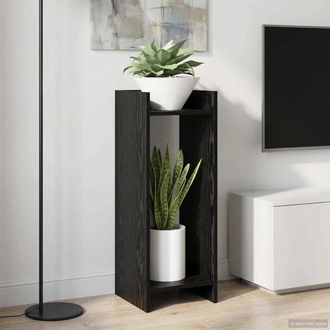 Soporte de plantas 2 pcs Roble Negro 30 x 30 x 80 cm
