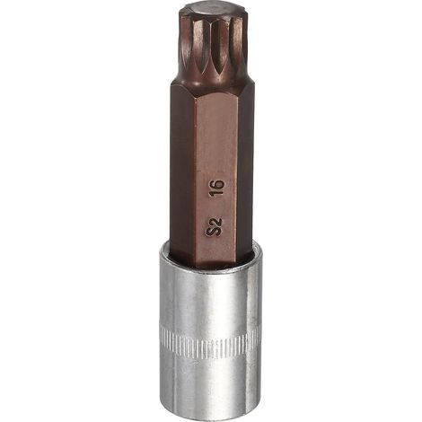 Clé Triple Carrée Spline M16 Métrique Acier S2 Tête 1/2" Points (1/5)