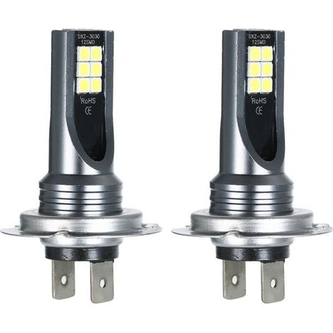 Spécifique H7 voiture LED antibrouillard 200W phares ampoules Kit 6000K blanc lumière courante HID décodeur antibrouillard ampoules, Noir (1/5)