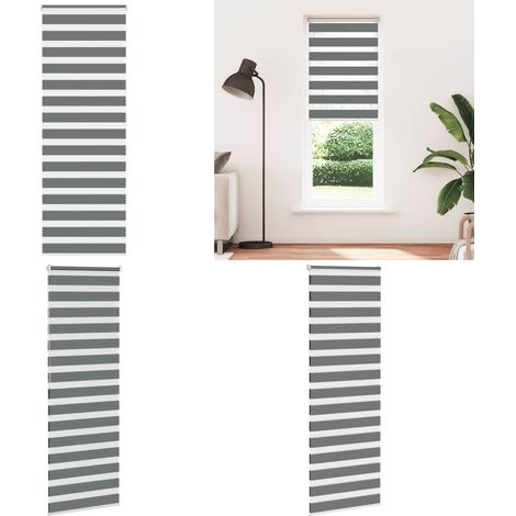 vidaXL Zebrarollo Dunkelgrau 80x200 cm Stoffbreite 75,9 cm Polyester (1/5)