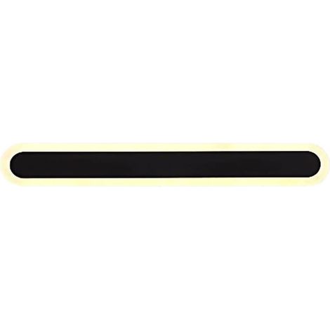 Applique murale intérieure à bande, luminaires muraux rectangulaires à LED finition noire, longue applique murale linéaire créative, appliques murales en métal pour chambre à coucher, chevet, salon, c (1/5)