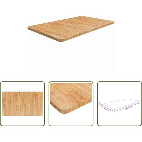 vidaXL Remplacement de planche -  Comptoir de salle de bain Marron clair 100x60x2,5cm Bois traité (1/5)