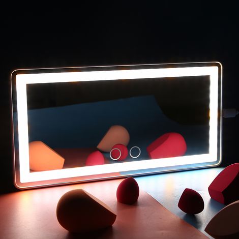 LED-Auto-Schminkspiegel mit Kosmetikbeleuchtung und Blendschutzblende (1/5)