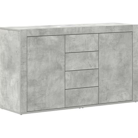 Buffet Meuble de rangement Gris béton 120 x 36 x 69 cm Bois d'ingénierie (1/5)