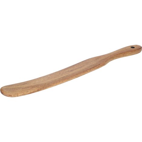 Teak-Küchenlöffel, hölzerne Bratschaufel, Haushaltsutensil 28 x 3 cm (1/5)