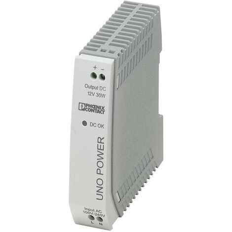 Alimentation rail DIN Phoenix Contact UNO-PS/1AC/12DC/30W 12 V/DC 2.5 A 30 W 1 x (1/5)