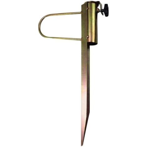 Base for beach umbrellas, robust metal stand, ground insert, flagpole, sand/grass holder, anchor post for patio umbrellas, flagpole, fishing rod