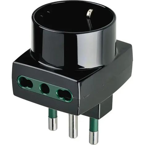 Adattatore multiplo Vimar S17+2P17+P30 nero