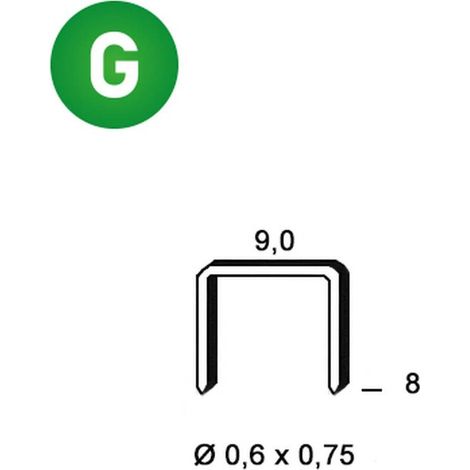 10 000 Agrafes Galvanisées V-08 - 9x8x0.6x0.75 mm - D-Work (1/5)