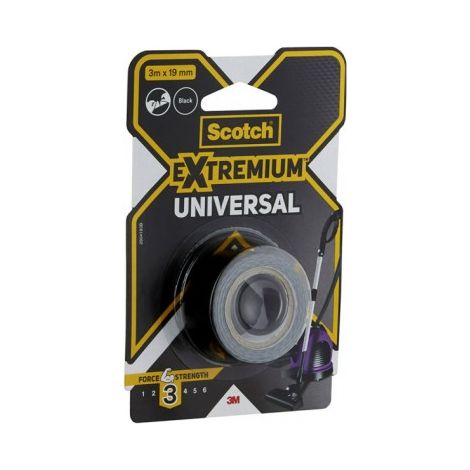 Cinta americana extremium 3 universal, negra 19 mm x 3 m (1/3)