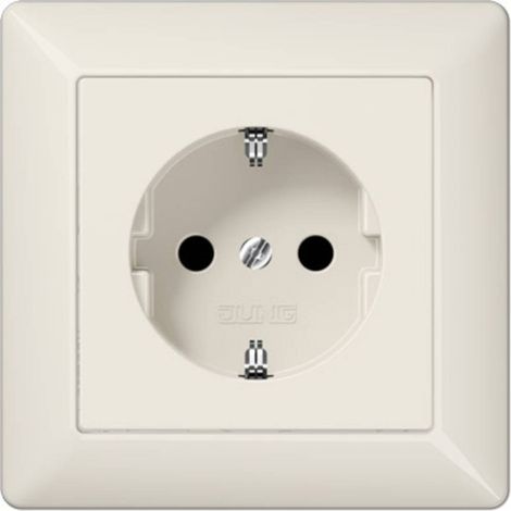 Jung 1 scomparto Frutto Presa di alimentazione schuko Bianco crema AS1520KI (1/2)