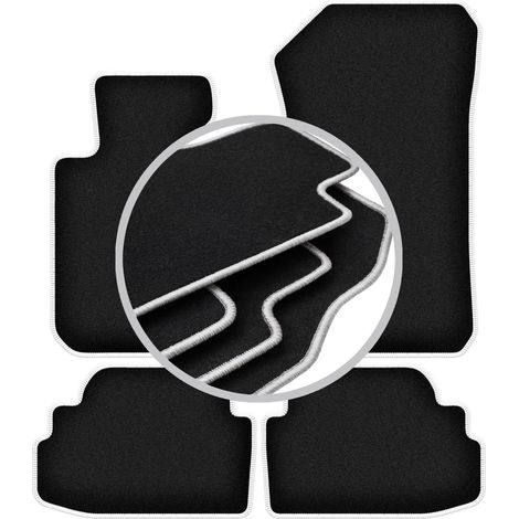 Tapis de sol Carlux argentés pour : BMW Série 1 E82 coupé (2004-2011) (1/5)