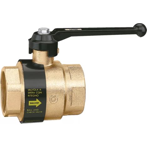 Valvola a sfera con ritegno incorporato BALLSTOP 1 1/2" Caleffi 323080  1 1/2”