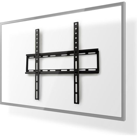 Soporte de pared fijo para tv 23 55 peso maximo de pantalla soportado 35 kg distancia minima a la pared 23 mm acero negro