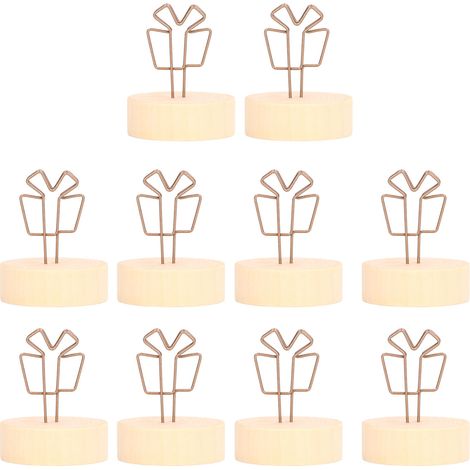 10PCS Porte-numéros de Table en Forme de Boîte Cadeau Vintage, Support de Carte Vertical Simple et Mignon pour Événements (1/5)