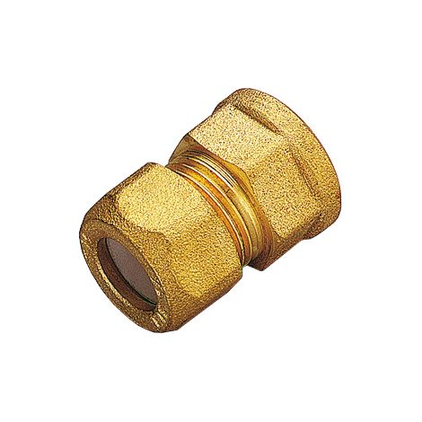 RACCORDO OTTONE DIRITTO BICONO F/GAS 10X1/2- TIEMME- 10,0 pz
