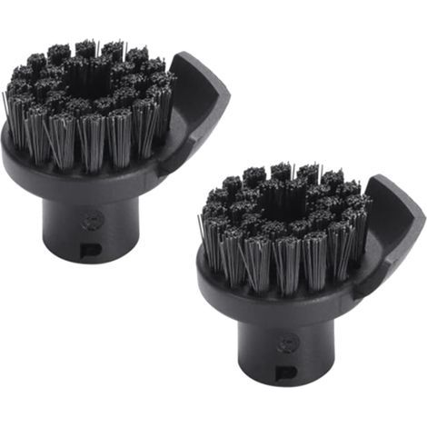 Pack of 2 steam cleaner round brushes for dirt scraper SC1/SC2/SC3/SC4, accessories, small round brush for scraper, suitable for Kärcher steam cleaner spare parts (1/5)