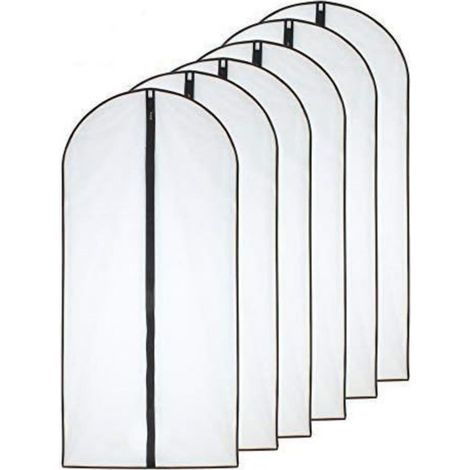 Sac De Rangement Pour Vêtements - Transparent - Respirant - Fermeture Éclair Intégrale - Pour Manteaux Hiver Et Vestes - 60 X 120 Cm - Lot De 6 (1/5)