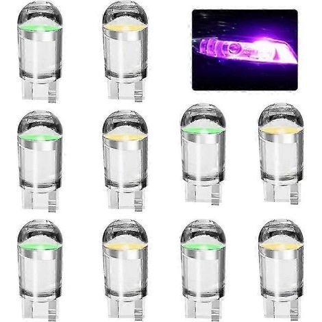 Lot de 10 ampoules LED W5W 194 T10 à culot W5W, faciles à installer, pour plaque d'immatriculation (12 V). (1/3)