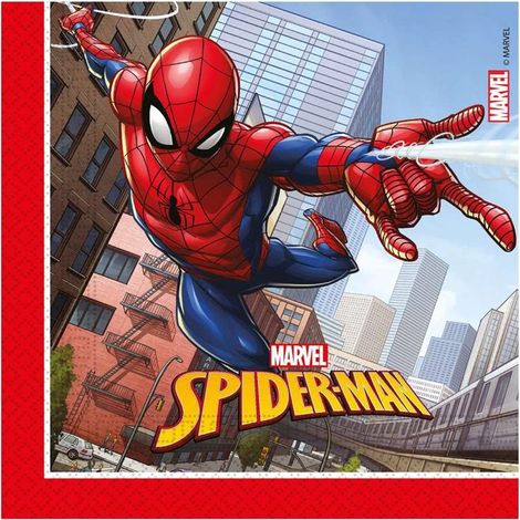 Servilletas de papel de Spiderman 33x33cm 20 unidades