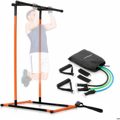 Estación de tracción fitness y set de bandas de resistencia con accesorios y guía InnovaGoods BARRA PARA TRACCIÓN (1/5)