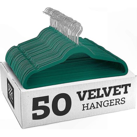 Rutschfeste Samtkleiderbügel - 10er-Packung für empfindliche Kleidung, weiches, umhülltes Design, effektiver Schulterschutz, zur Verwendung in Ankleidezimmern und Kleiderschränken. (1/4)
